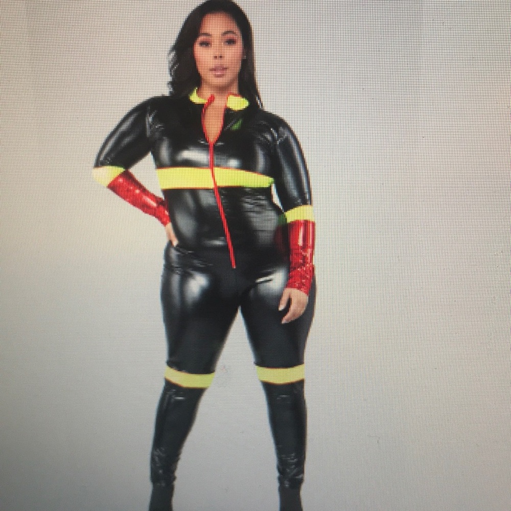 Plus size firefighter costume
